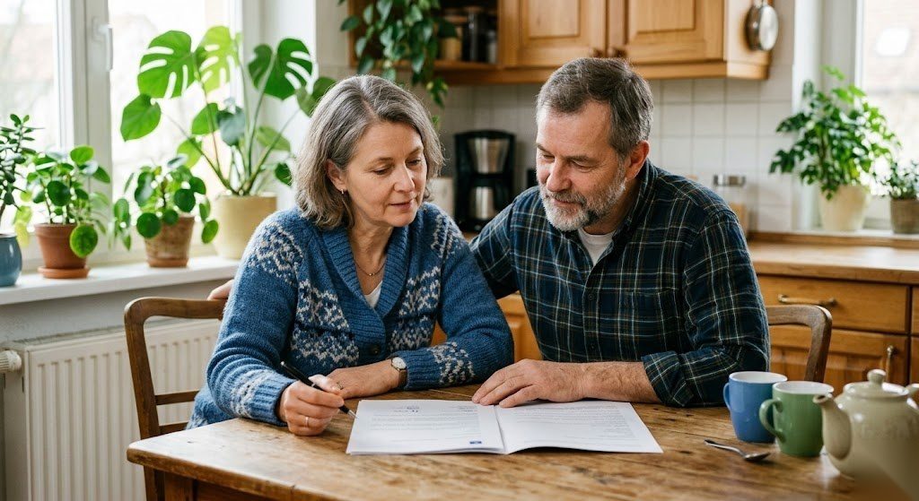 Zwei Personen besprechen gemeinsam die Vorsorgevollmacht in Deutschland und planen füreinander vor