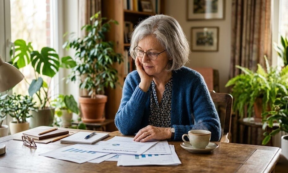 Person plant ihre Altersvorsorge und berechnet ihre Rentenlücke in Deutschland